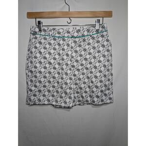 Lady Hagen Women's Golf Shorts Sz 6 White Black Osaka‎ Print Tennis Pickleball